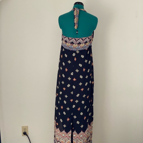 SOLD geometrical shaped navy blue summer dress - Picture 4 of 6